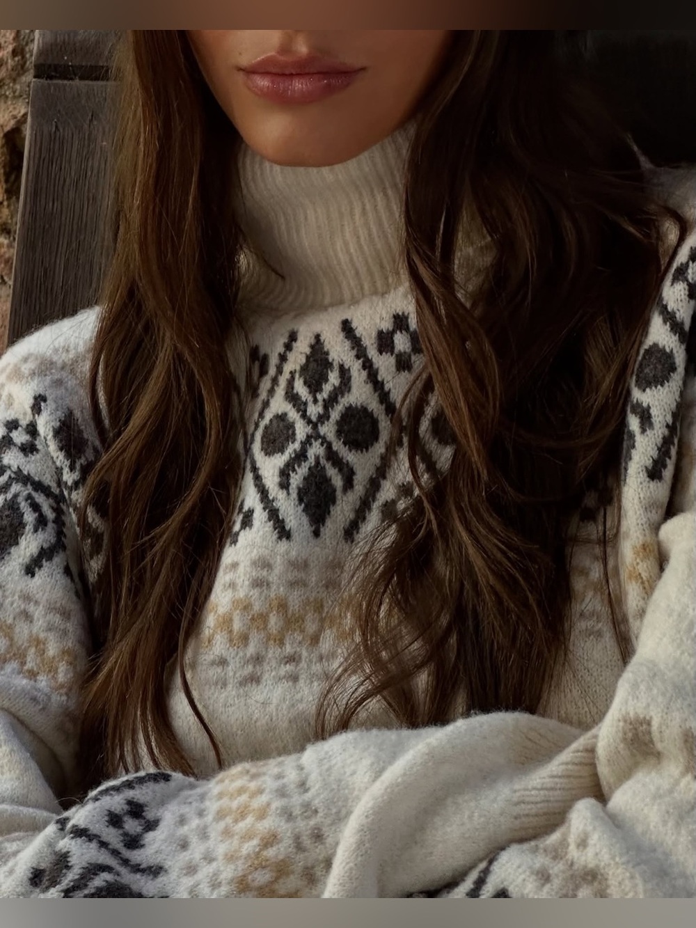 TODAY ONLY SALE! ✨ NWT More To Come x Revolve Kelsey Fairisle Sweater - Picture 7 of 14